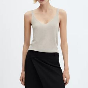 Mango Women's Cream Top